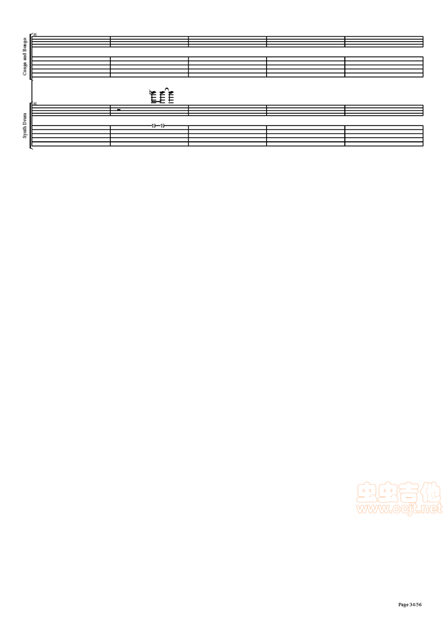 西游记序曲吉他谱-总谱-c#/db-虫虫吉他