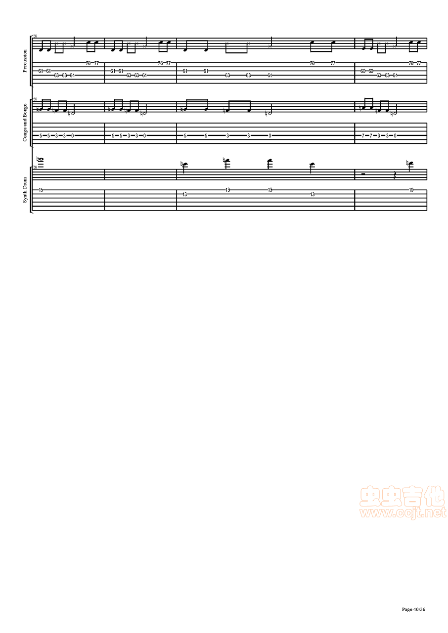 西游记序曲吉他谱-总谱-c#/db-虫虫吉他