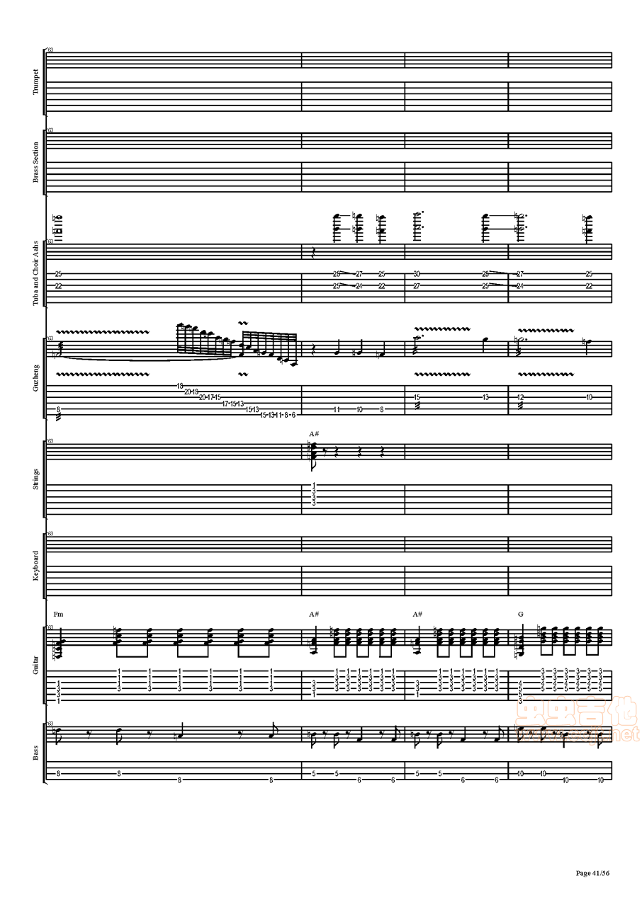 西游记序曲吉他谱-总谱-c#/db-虫虫吉他