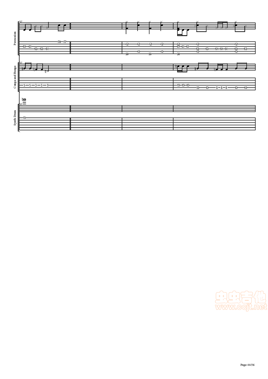 西游记序曲吉他谱-总谱-c#/db-虫虫吉他