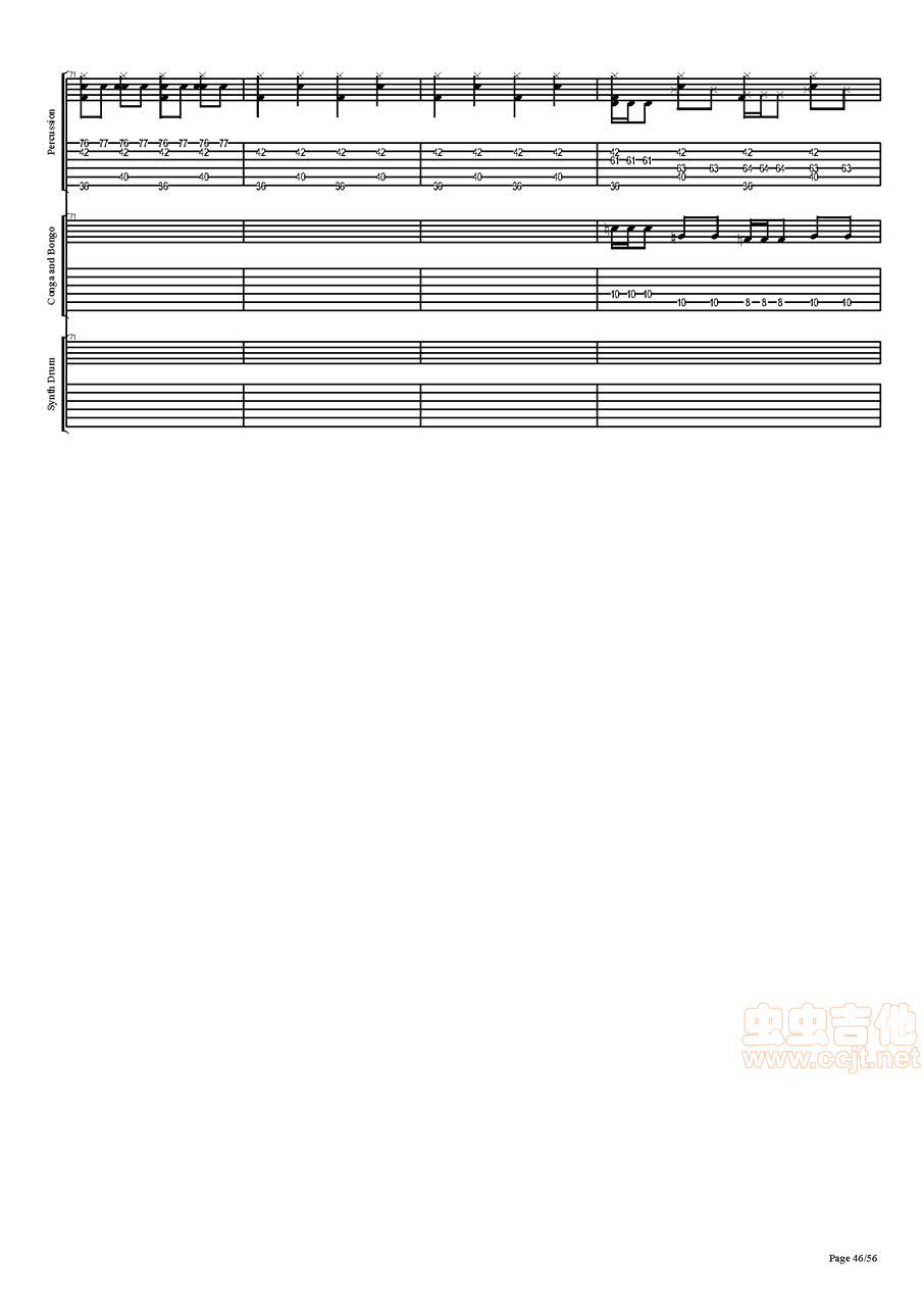 西游记序曲吉他谱-总谱-c#/db-虫虫吉他