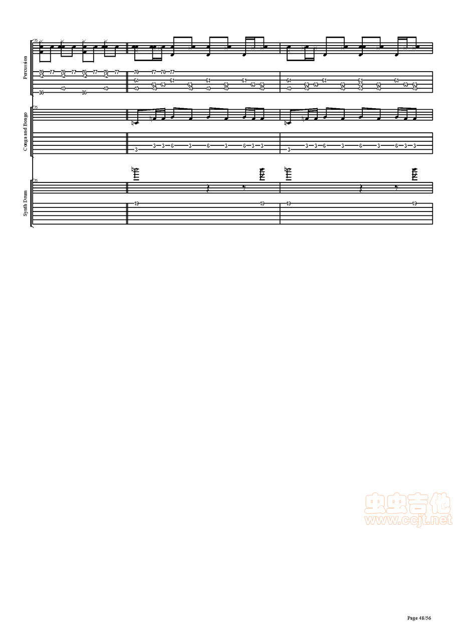 西游记序曲吉他谱-总谱-c#/db-虫虫吉他