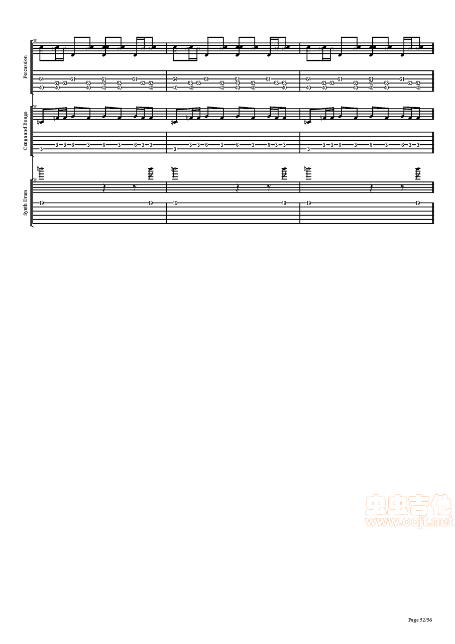 西游记序曲吉他谱-总谱-c#/db-虫虫吉他