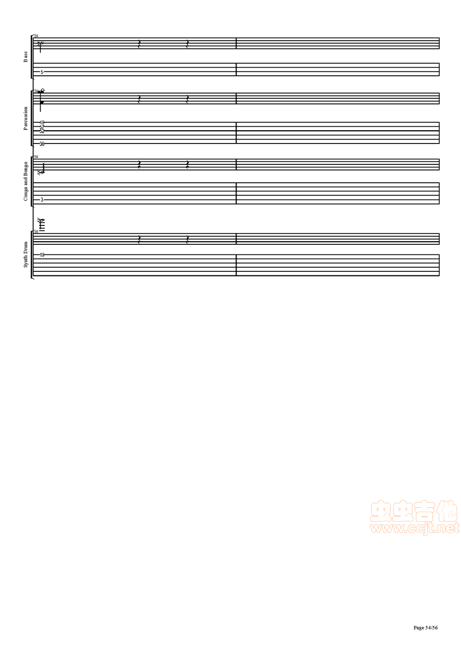 西游记序曲吉他谱-总谱-c#/db-虫虫吉他