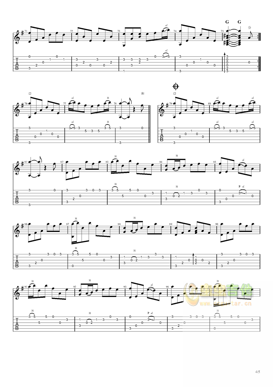成都吉他谱--g调-虫虫吉他