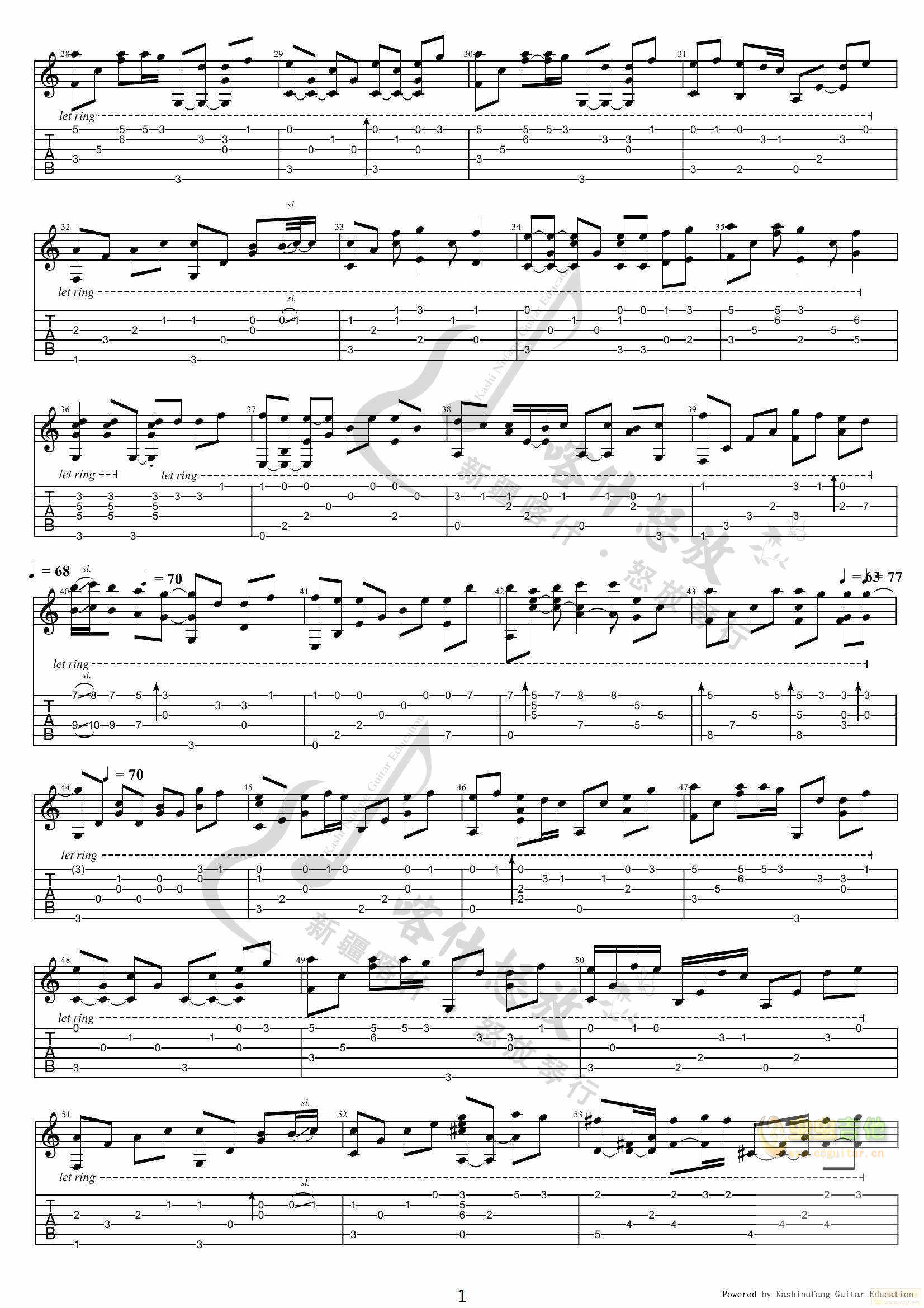 童话-光良五线谱预览1-钢琴谱文件（五线谱、双手简谱、数字谱、Midi、PDF）免费下载