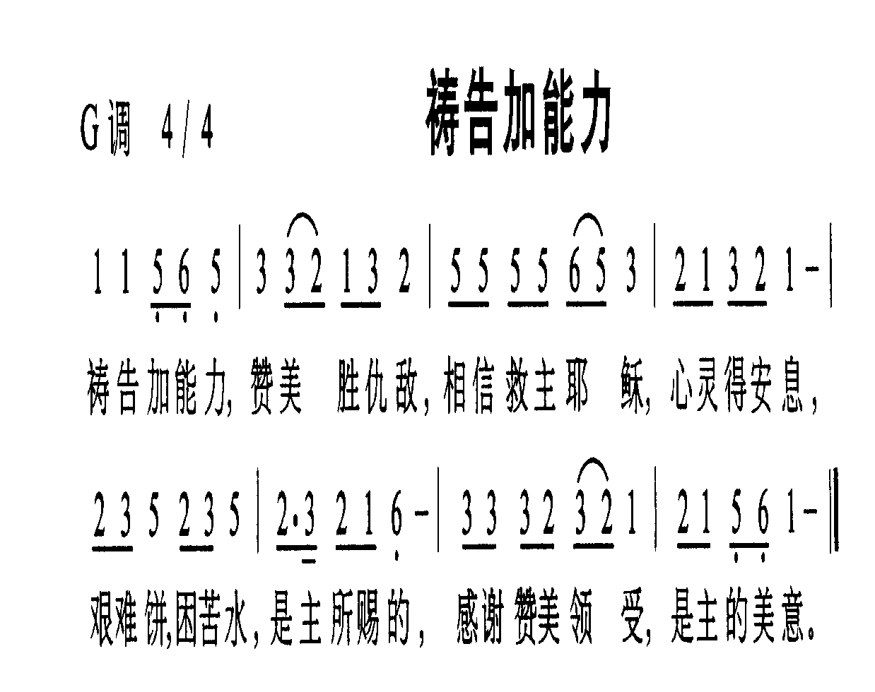 祷告加能力 吉他谱-虫虫吉他谱免费下载
