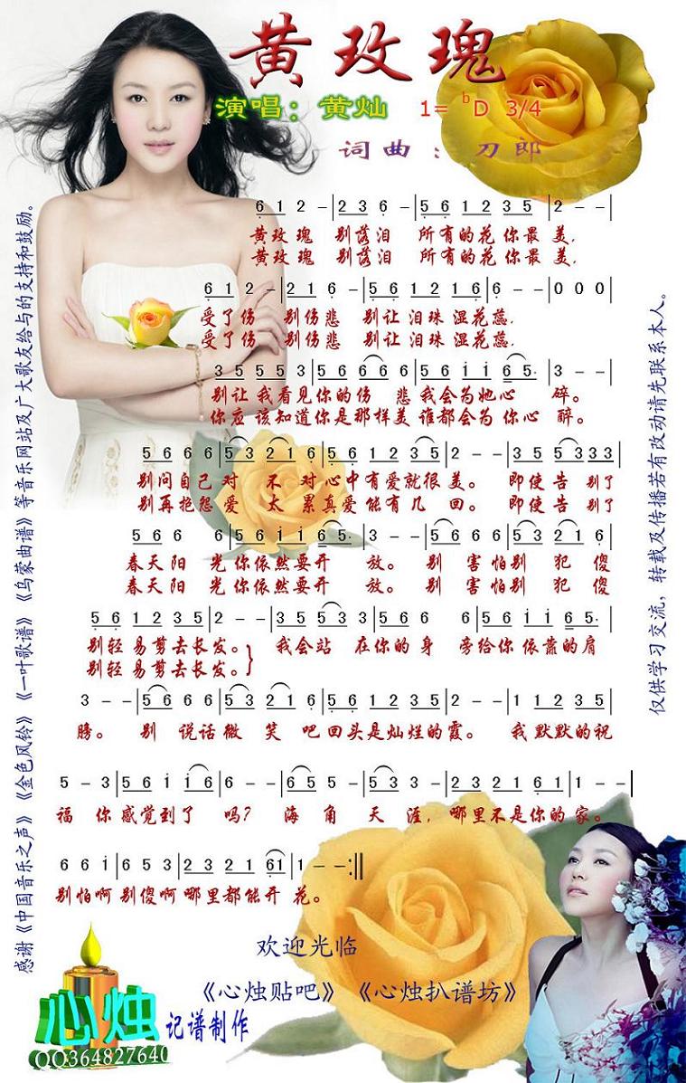 >> >> 未知 >>黄玫瑰[彩谱]