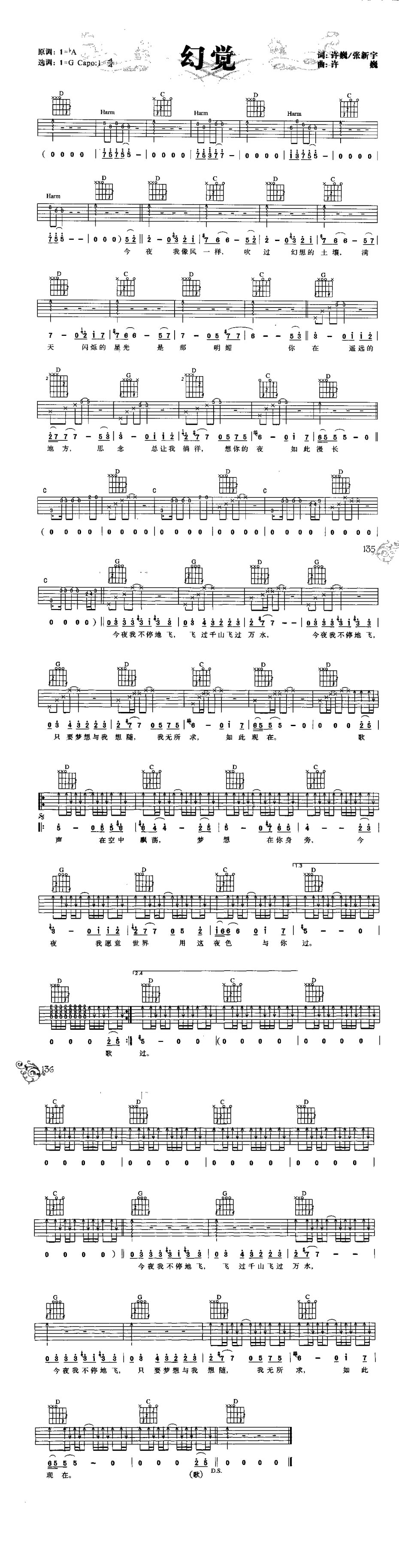 幻觉吉他谱 第1页