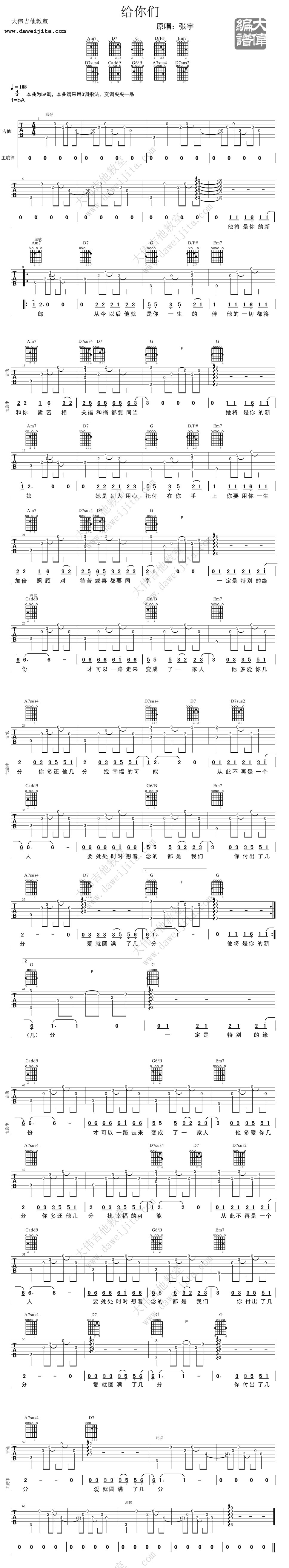 >> >> 张宇 >>给你们-大伟版