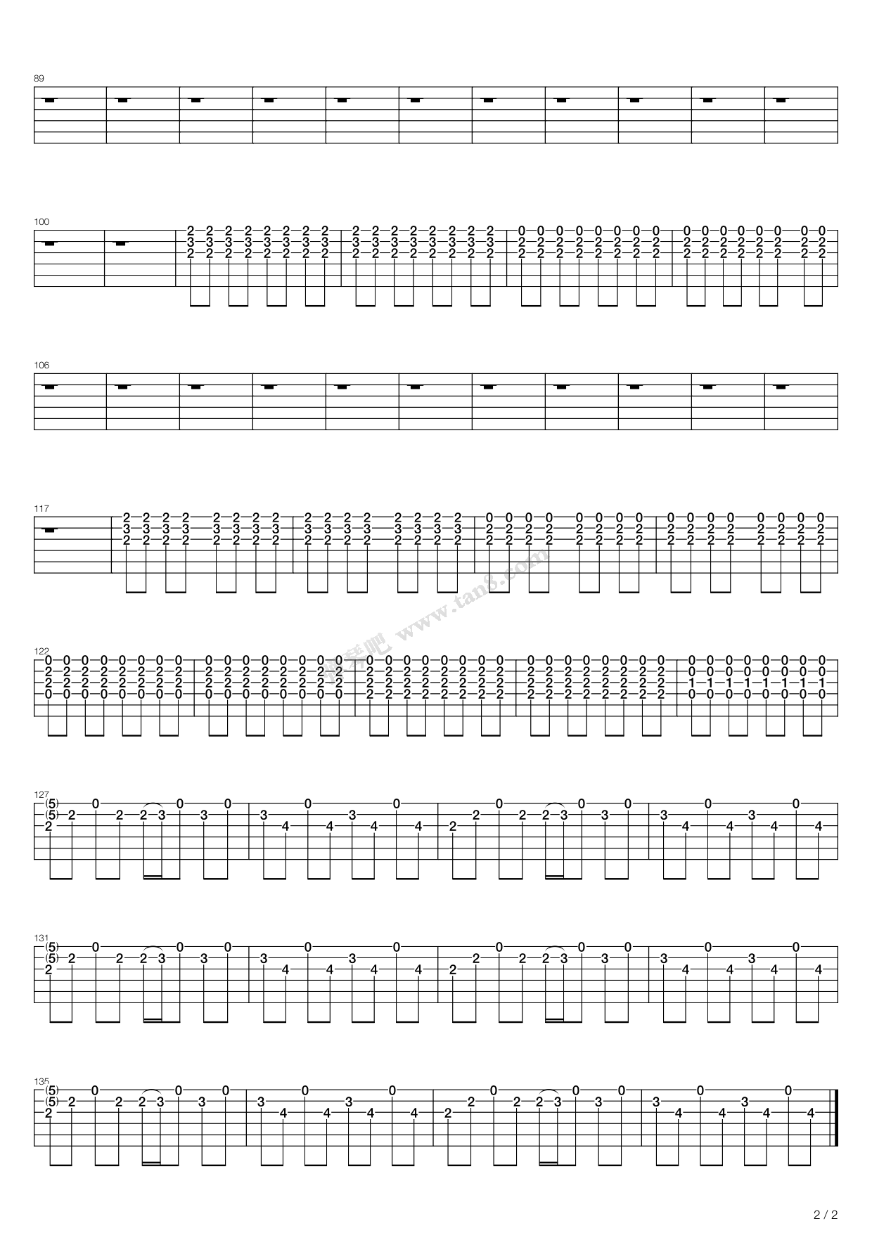 《1973》,james blunt(六线谱 吉他谱吉他谱 第17页