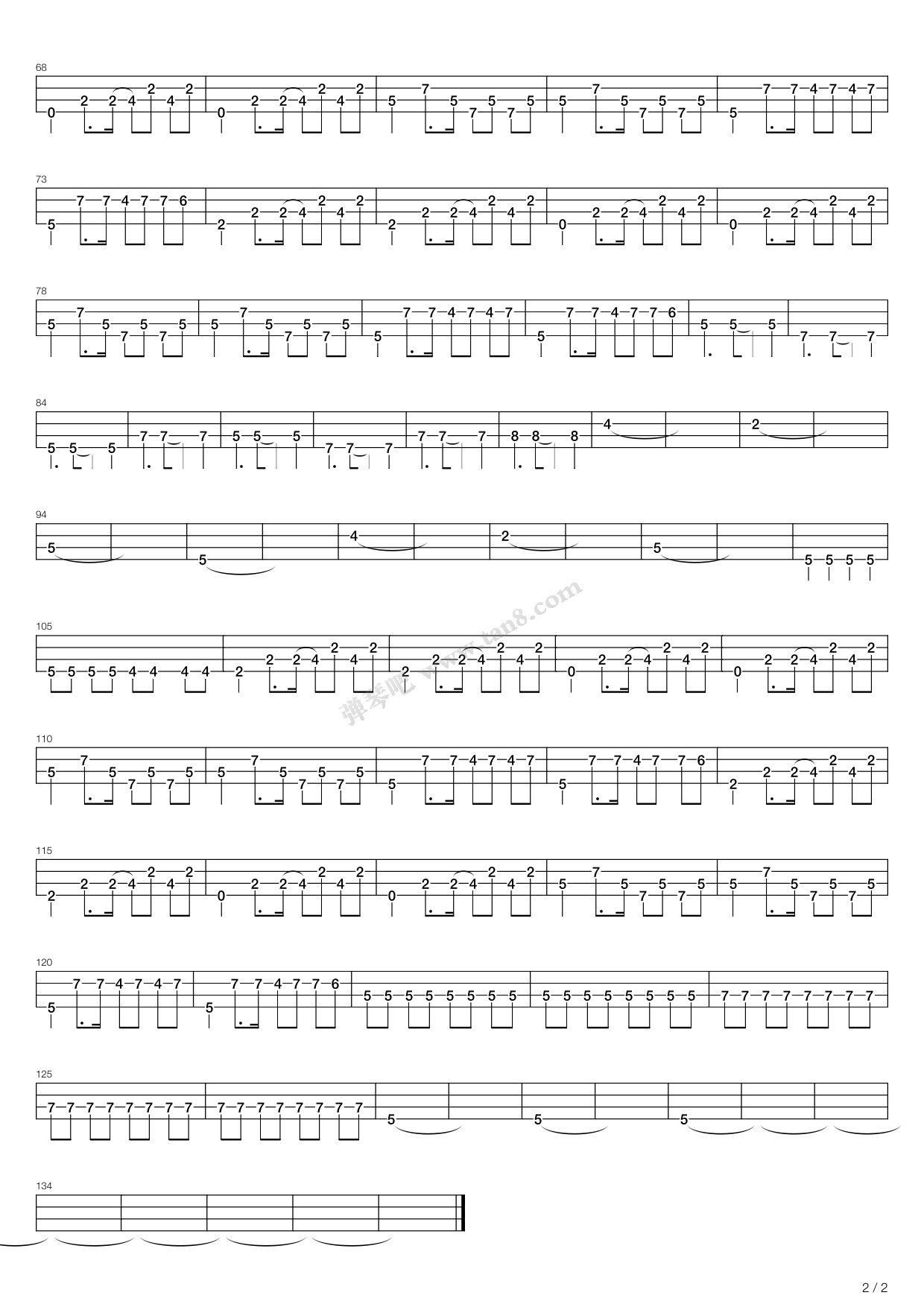 《1973》,james blunt(六线谱 吉他谱吉他谱 第19页