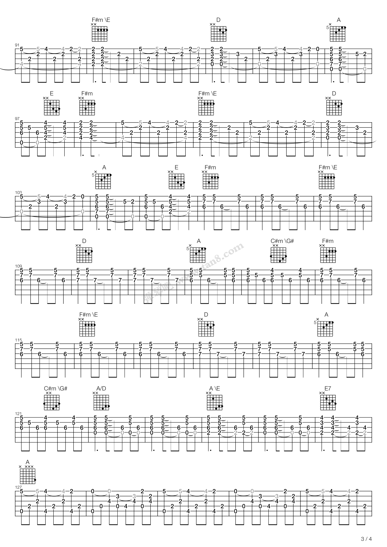 《1973》,james blunt(六线谱 吉他谱吉他谱 第6页