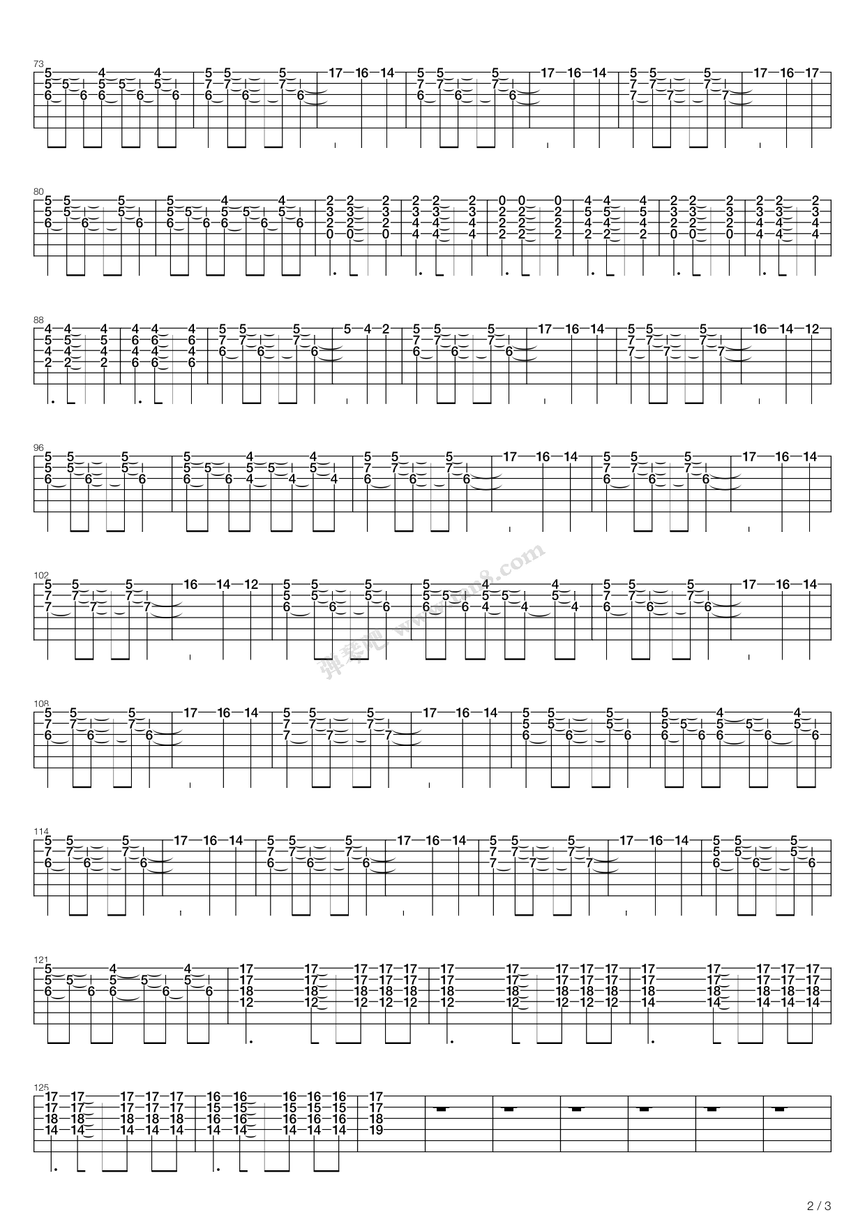 《1973》,james blunt(六线谱 吉他谱吉他谱 第9页