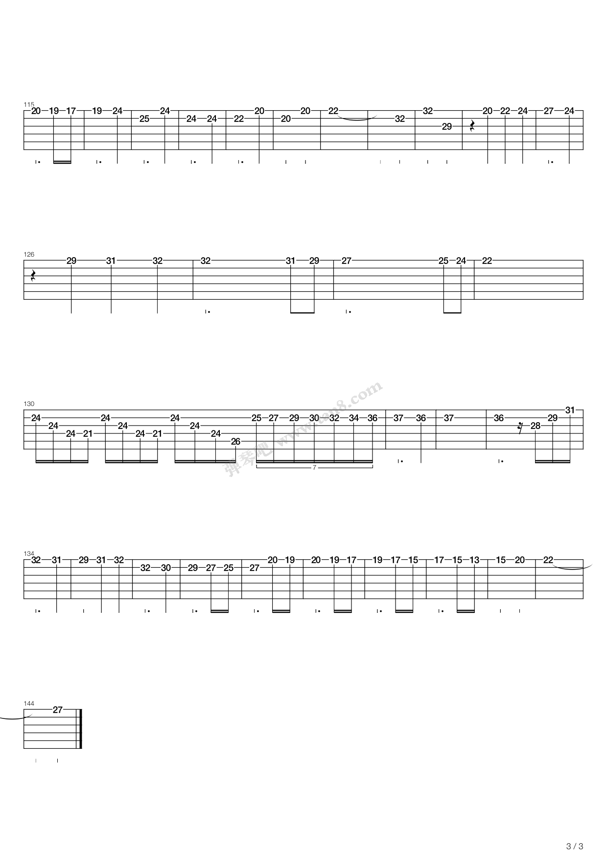 《x japan - tears》,x japan(六线谱 吉他谱吉他谱 第16页