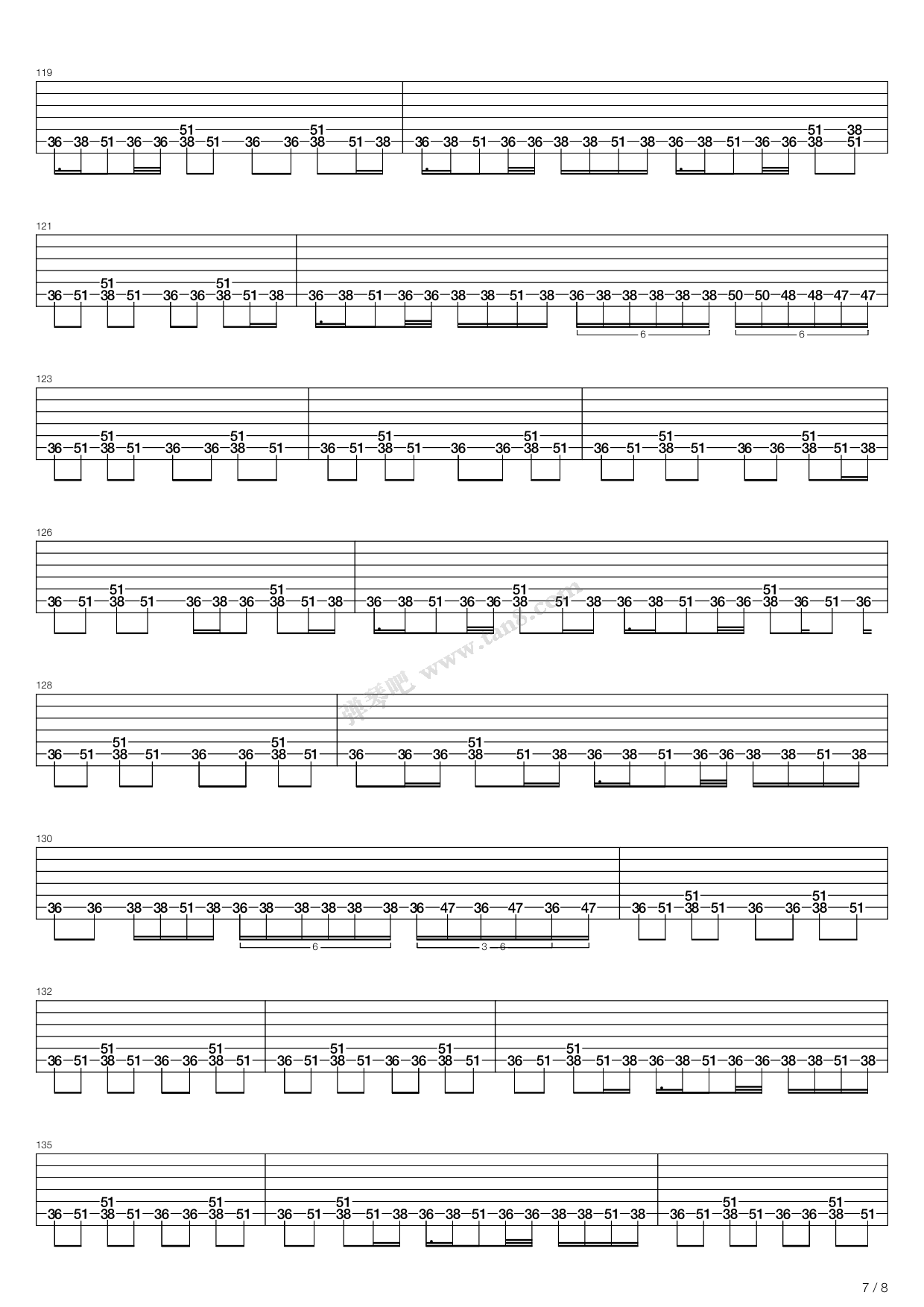 《x japan - tears》,x japan(六线谱 吉他谱吉他谱 第37页