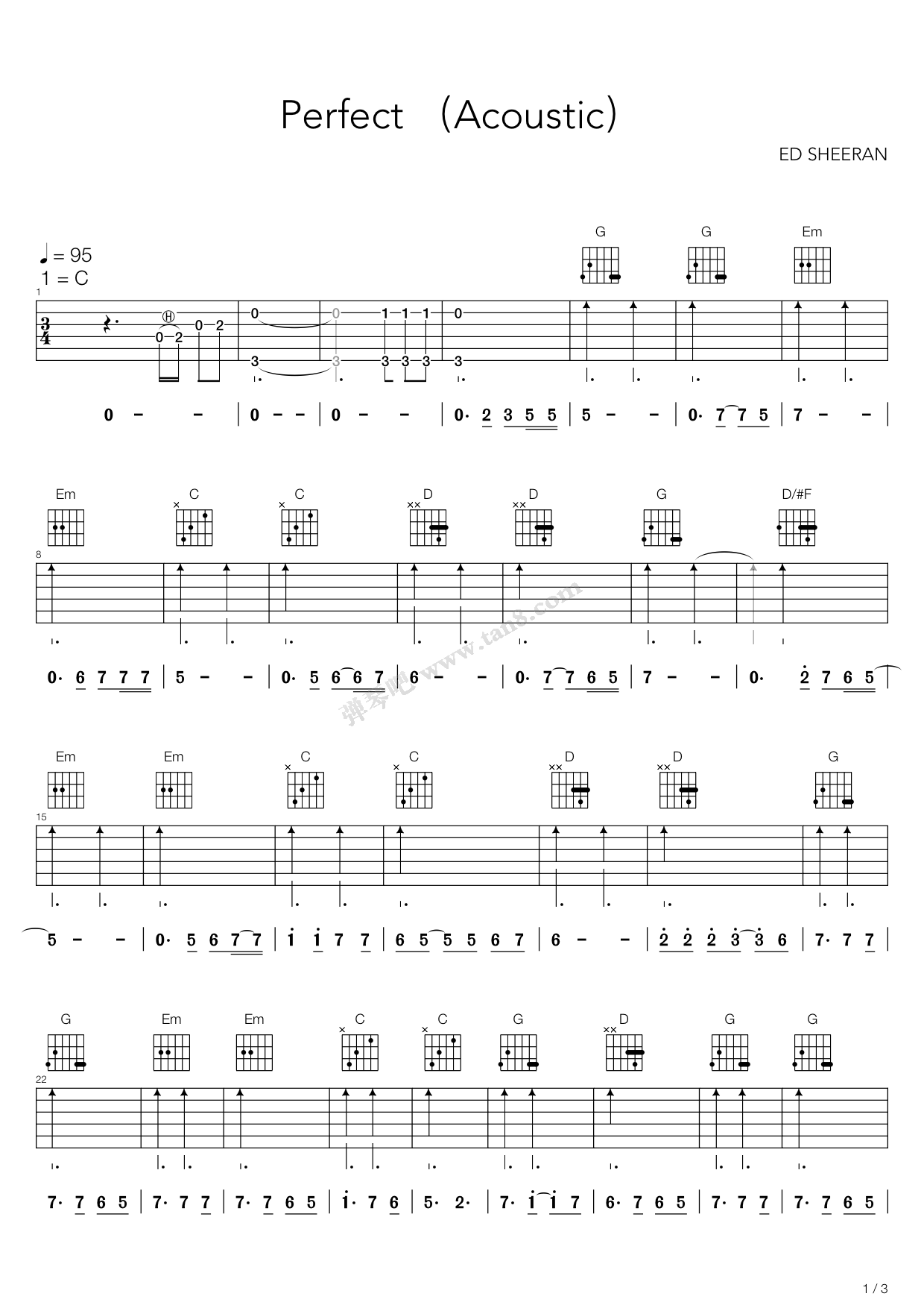 perfectperfectacoustic版edsheeran黄老板