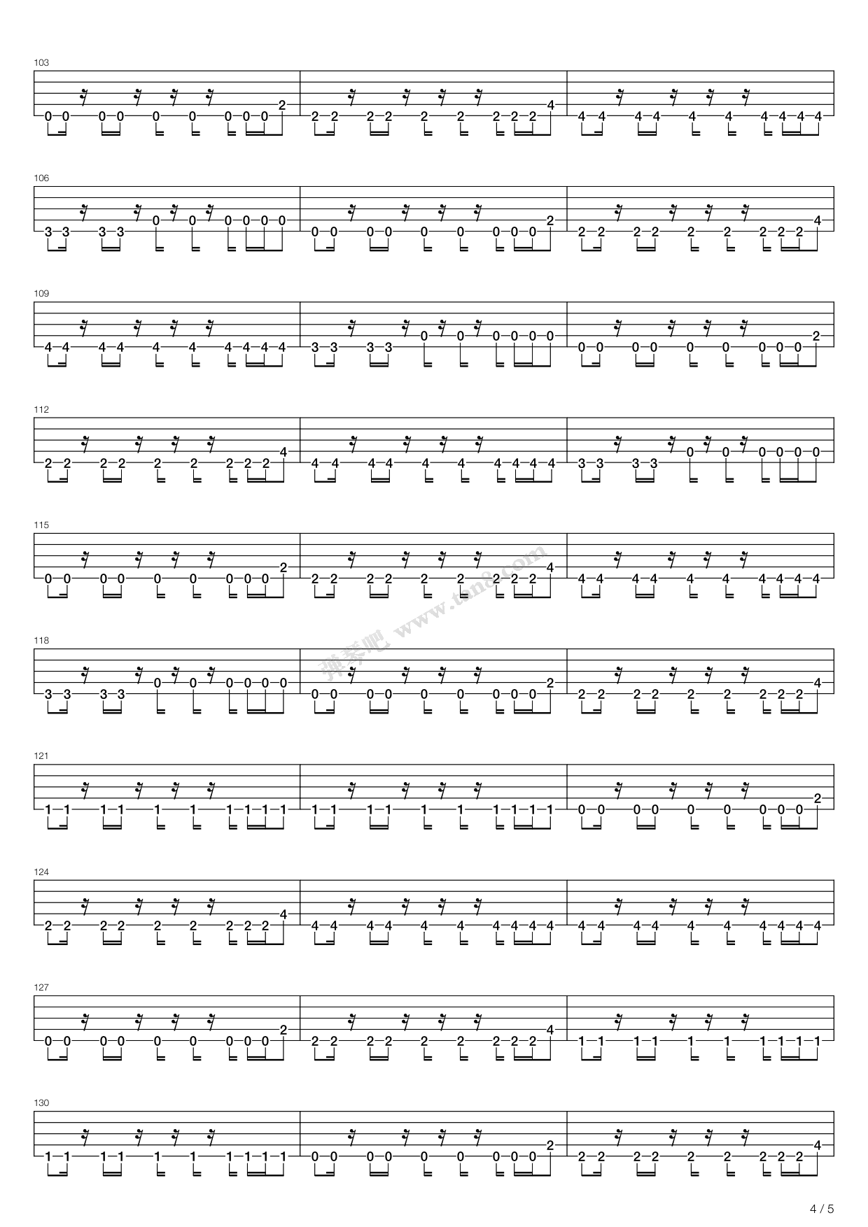 《传说之下——megalovania》,toby fox(六线谱 吉他谱吉他谱 第24页