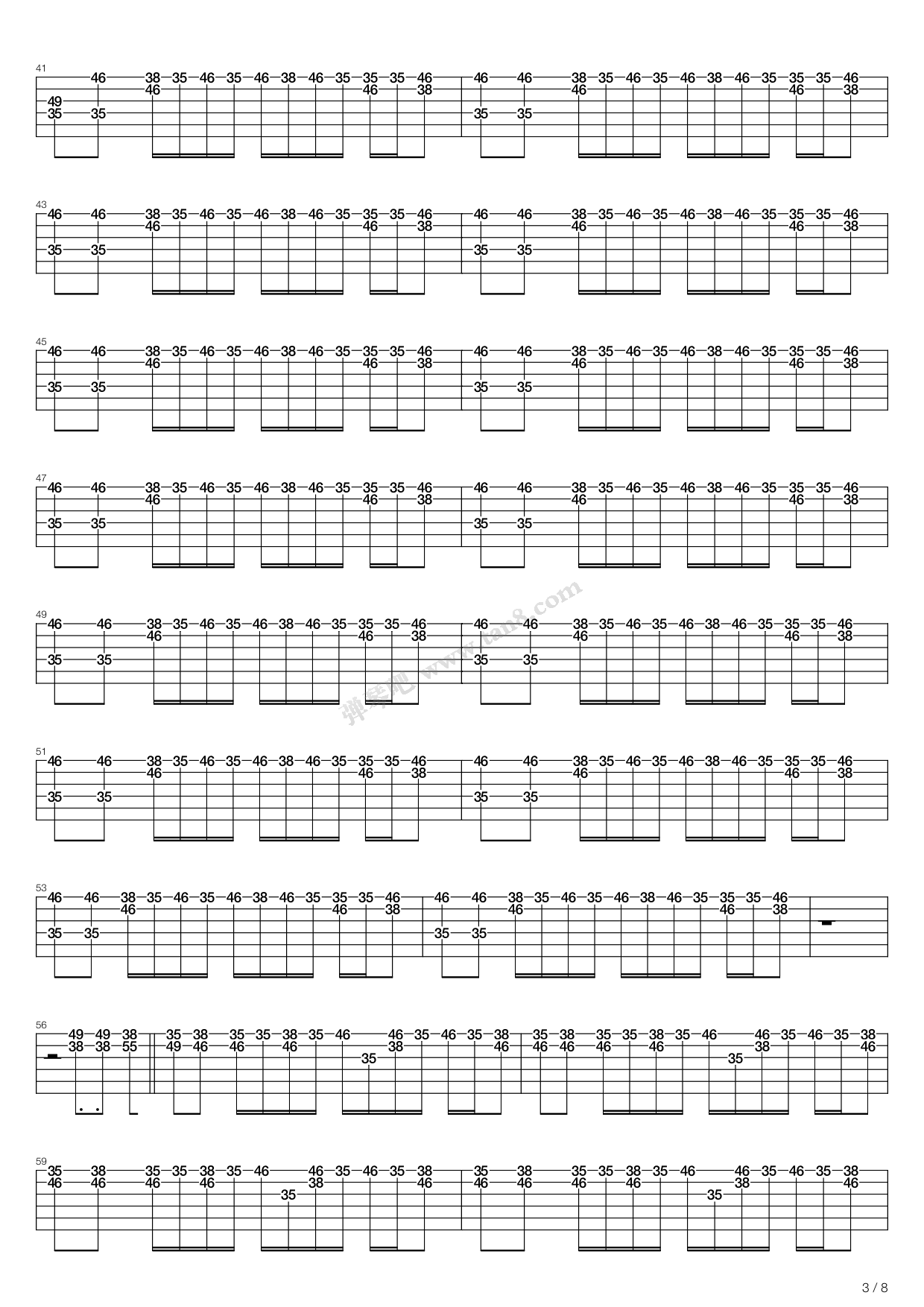 《传说之下——megalovania》,toby fox(六线谱 吉他谱吉他谱 第28页