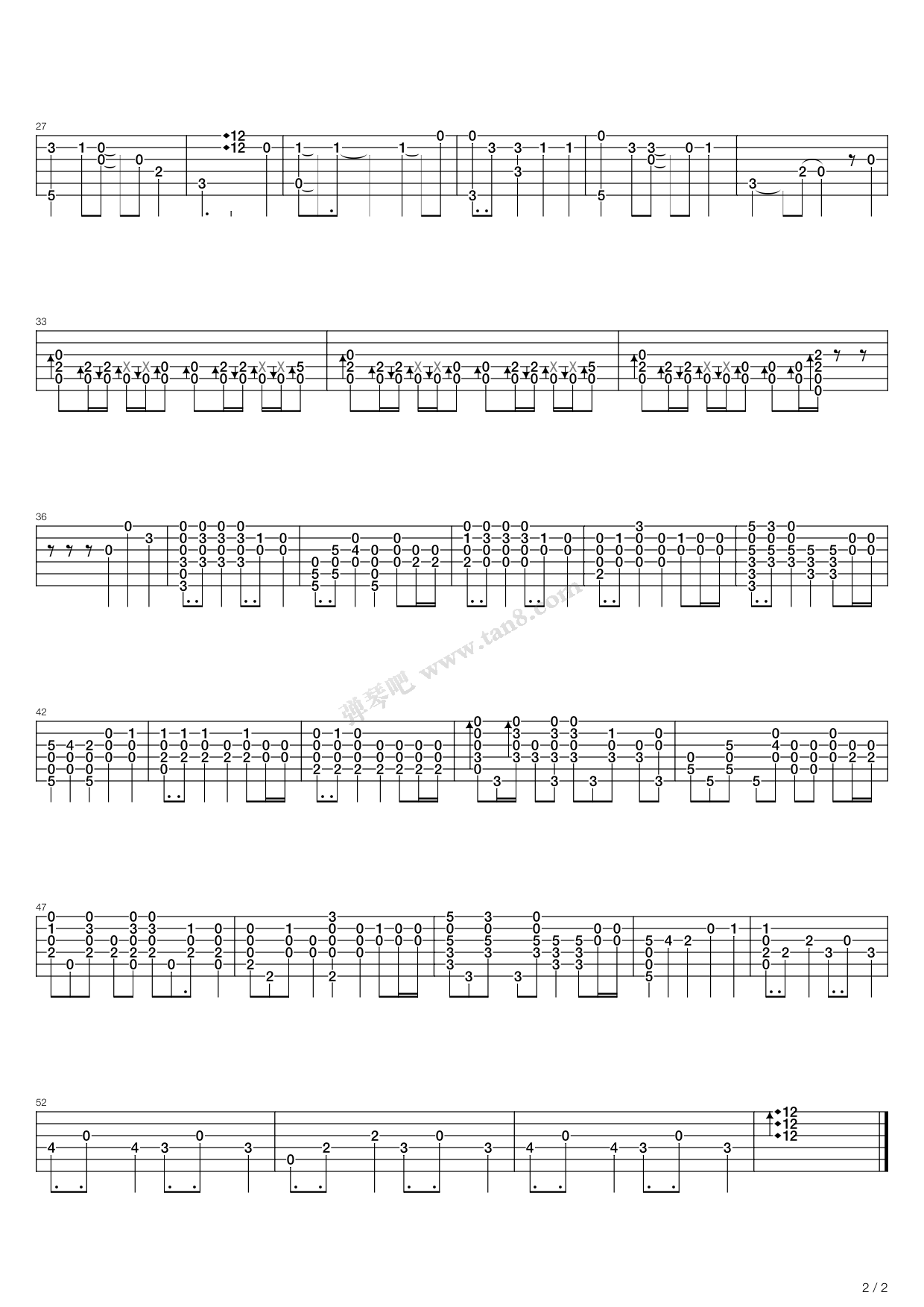 unravel 吉他谱-虫虫吉他谱免费下载