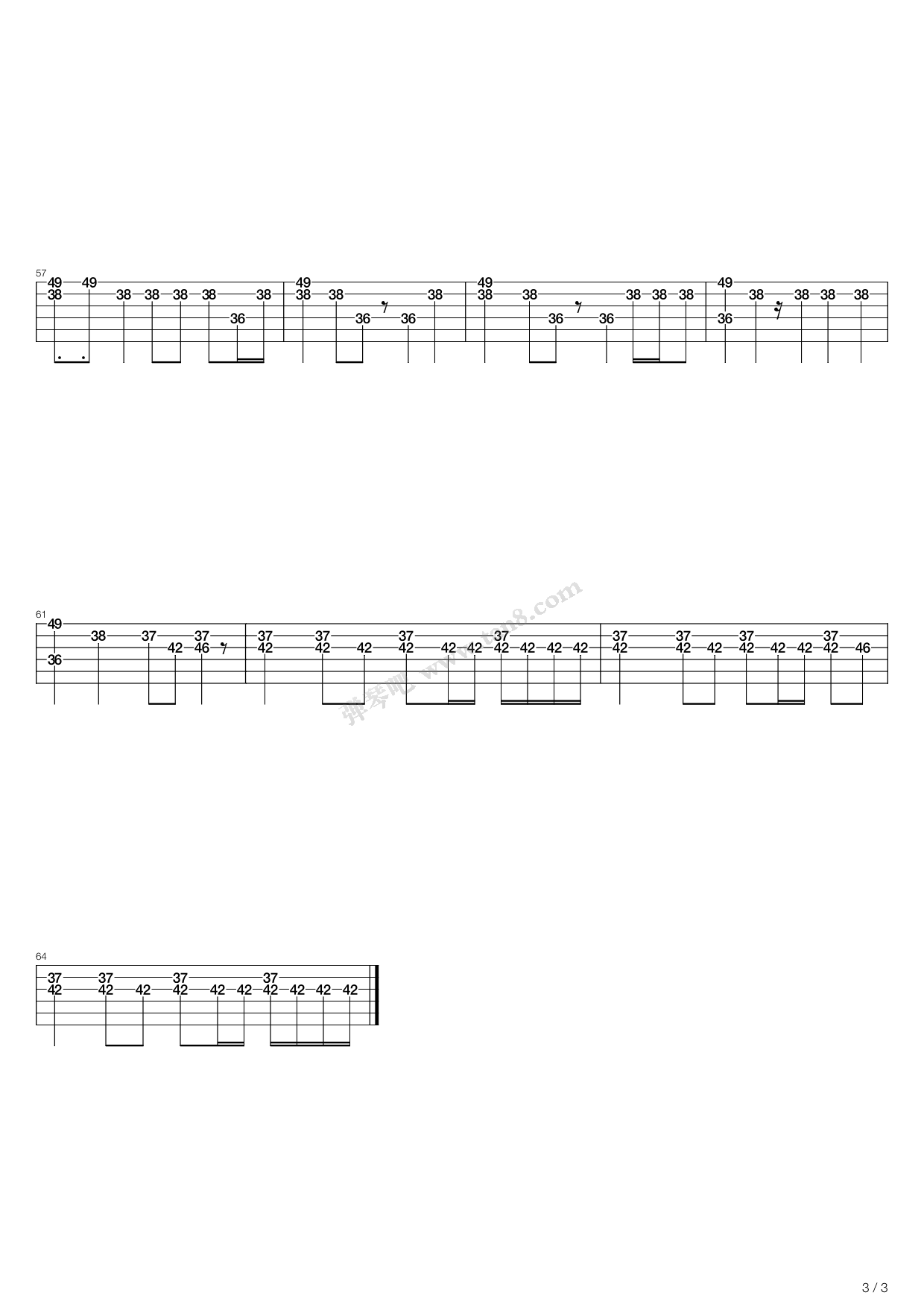 《fast car》,tracy chapman(六线谱 吉他谱吉他谱 第5页