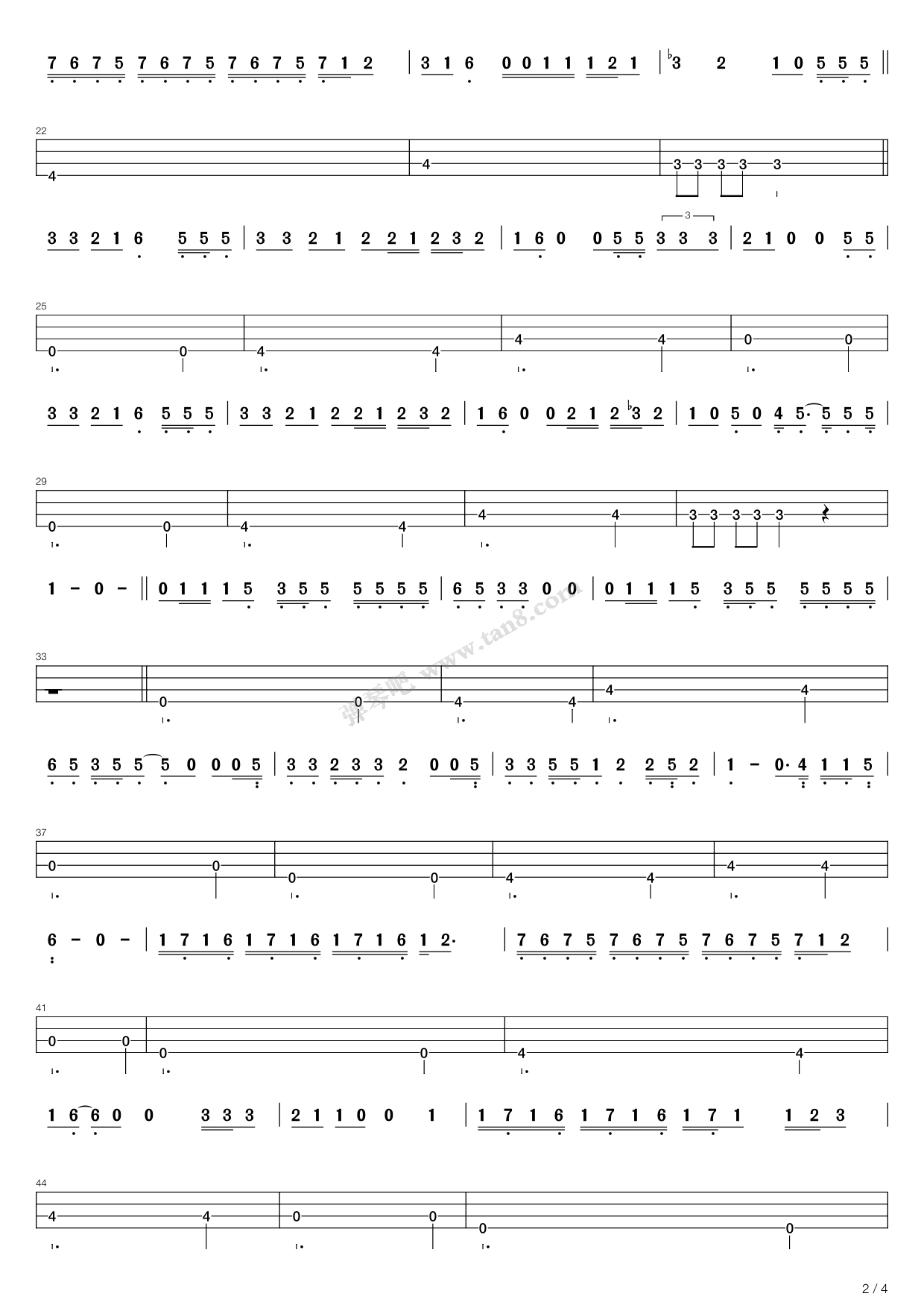 Last Dance（Bigbang 吉他谱虫虫吉他谱免费下载