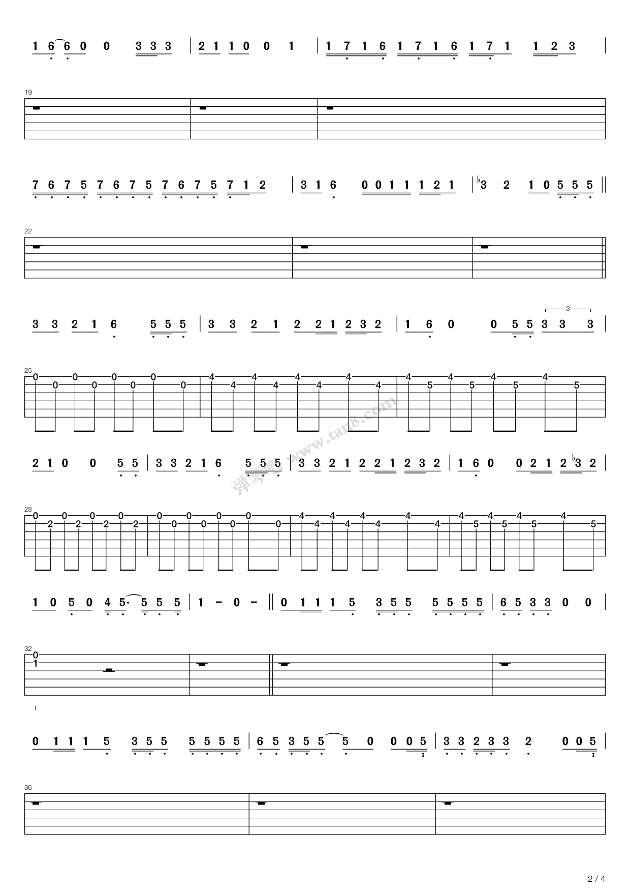 《Last Dance（Bigbang,MADE）》,bigbang（六线谱 调六线吉他谱虫虫吉他谱免费下载