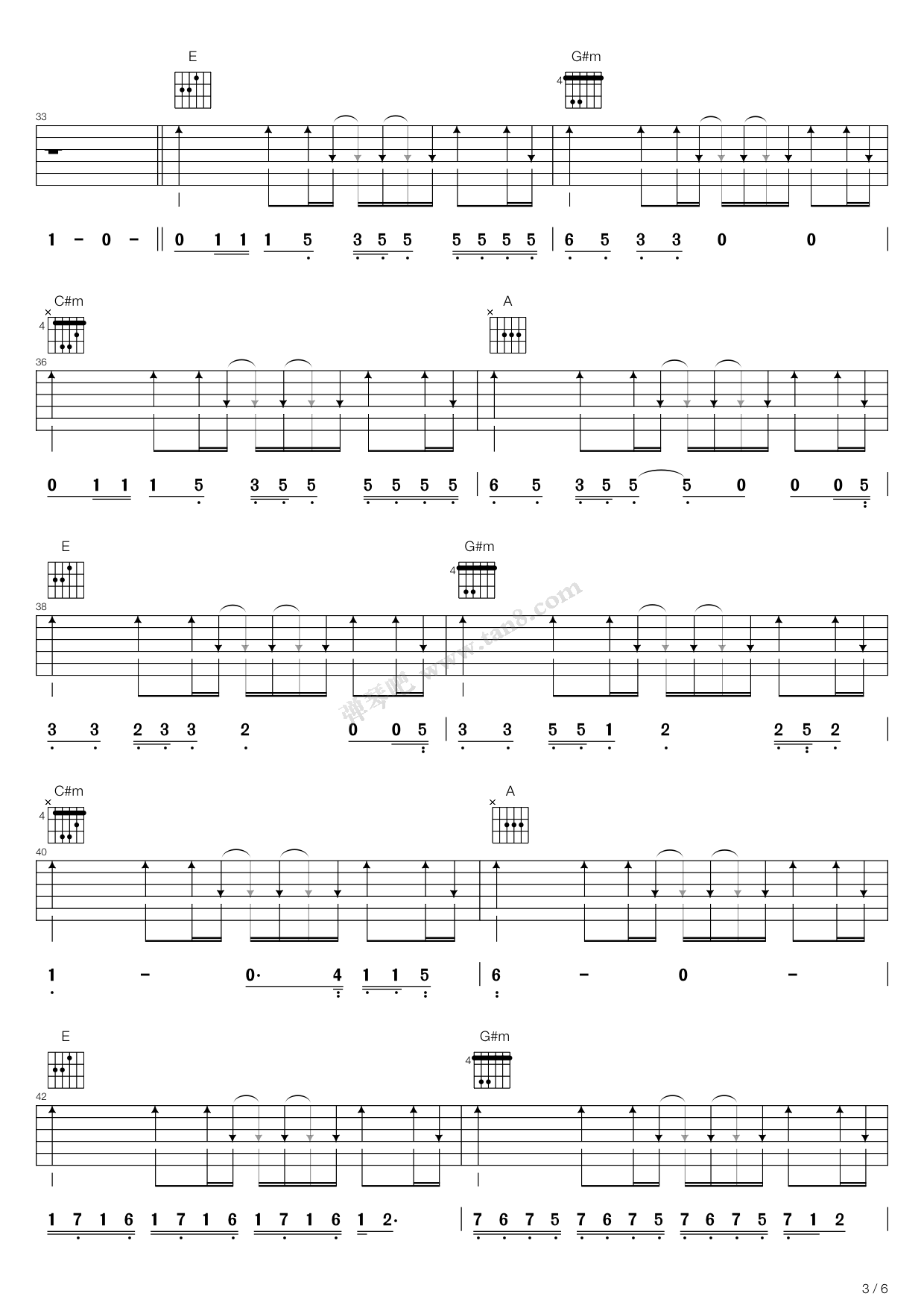 Last Dance（Bigbang 吉他谱虫虫吉他谱免费下载