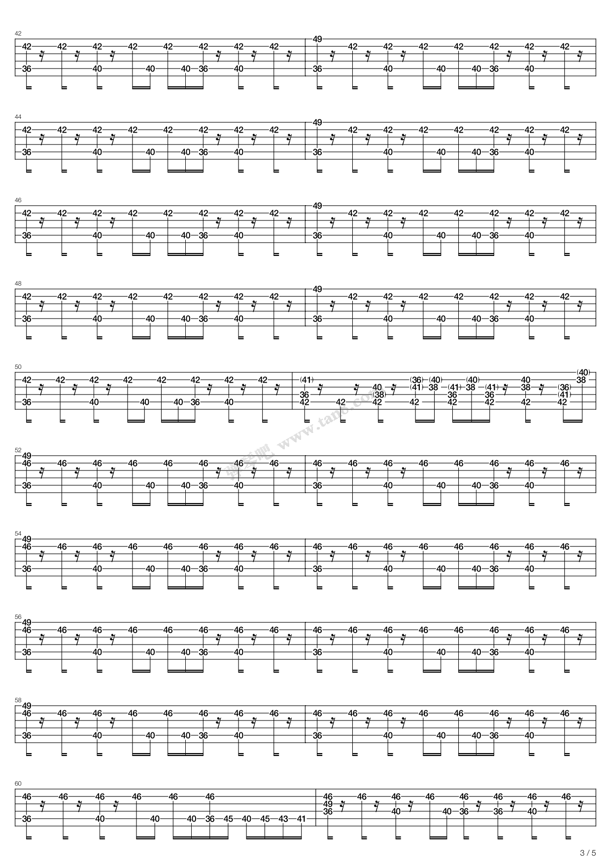 《faint》,linkinpark(六线谱 吉他谱吉他谱 第11页