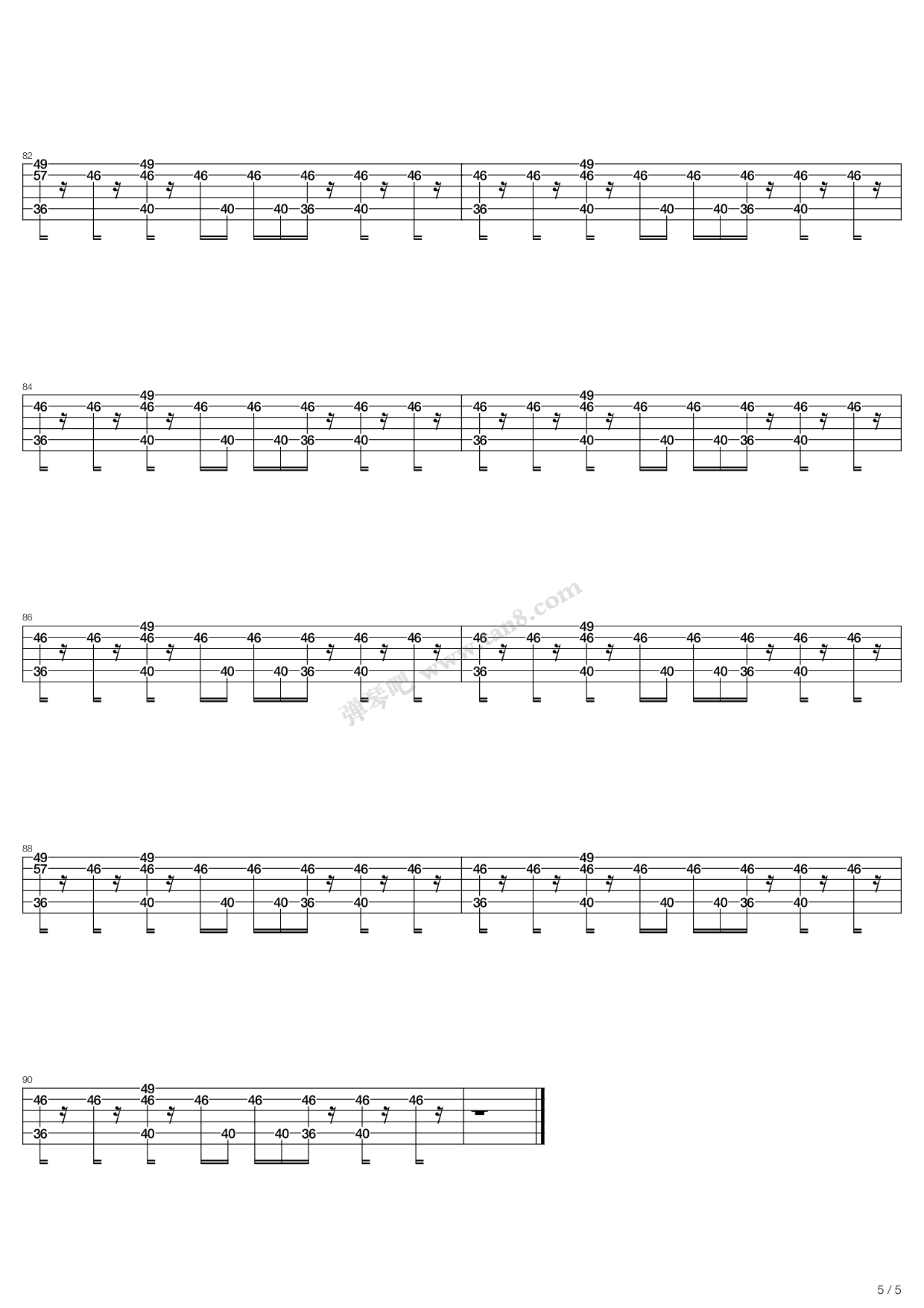 《faint》,linkinpark(六线谱 吉他谱吉他谱 第13页