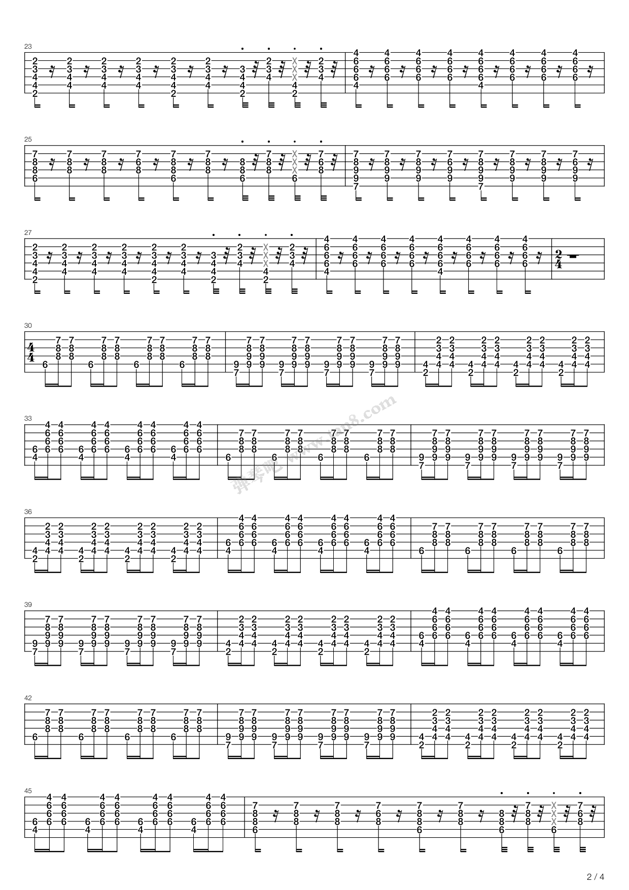 fadedfadef调吉他谱