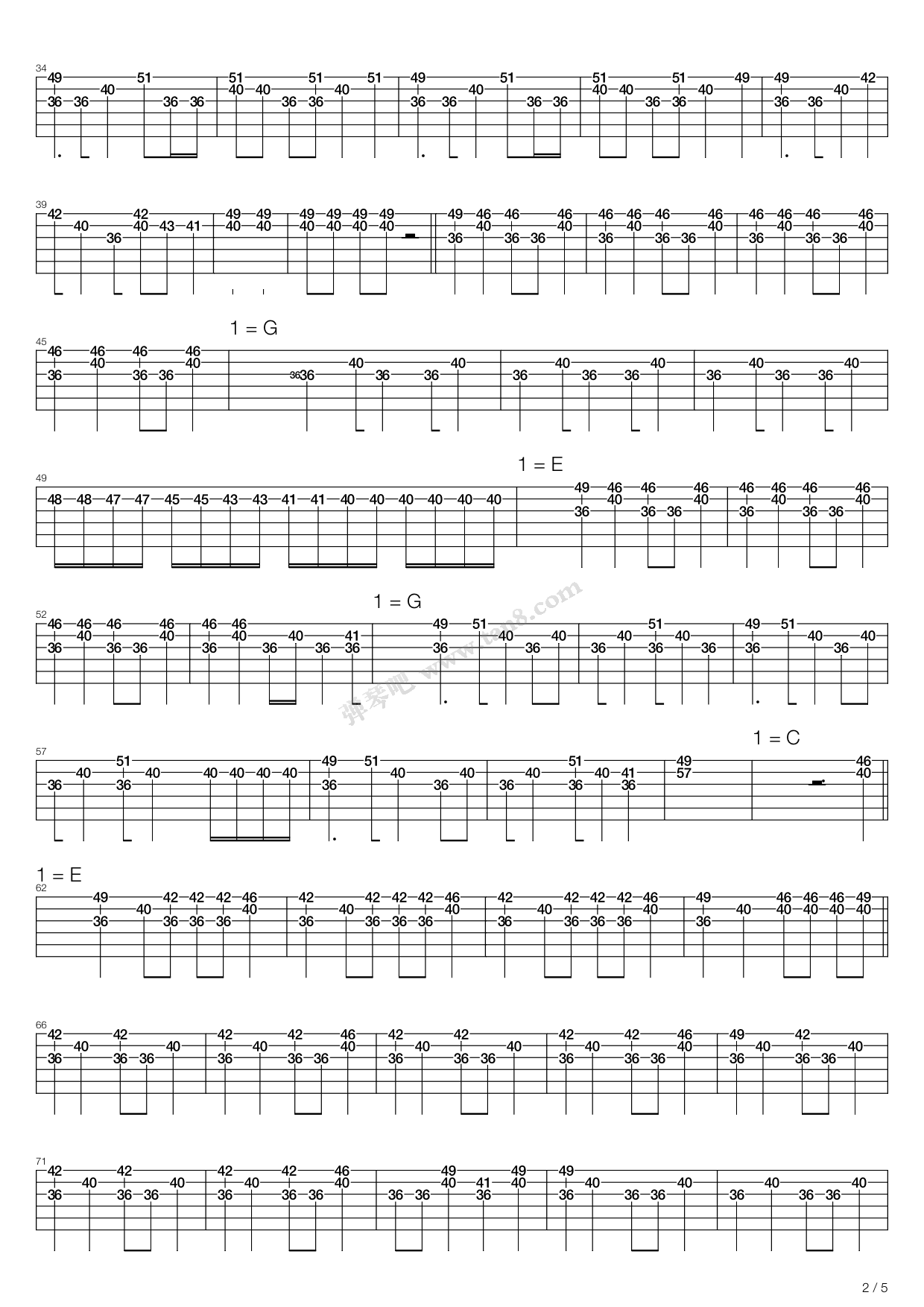 《change(死神op)》,miwa(六线谱 吉他谱吉他谱 第15页