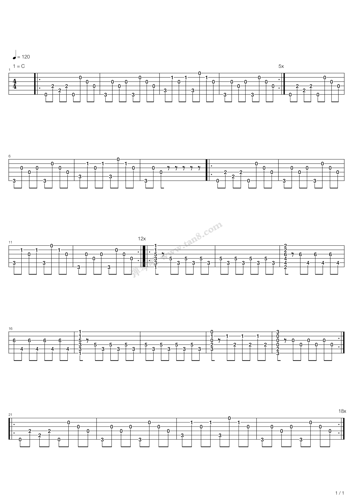 pony 吉他谱-虫虫吉他谱免费下载