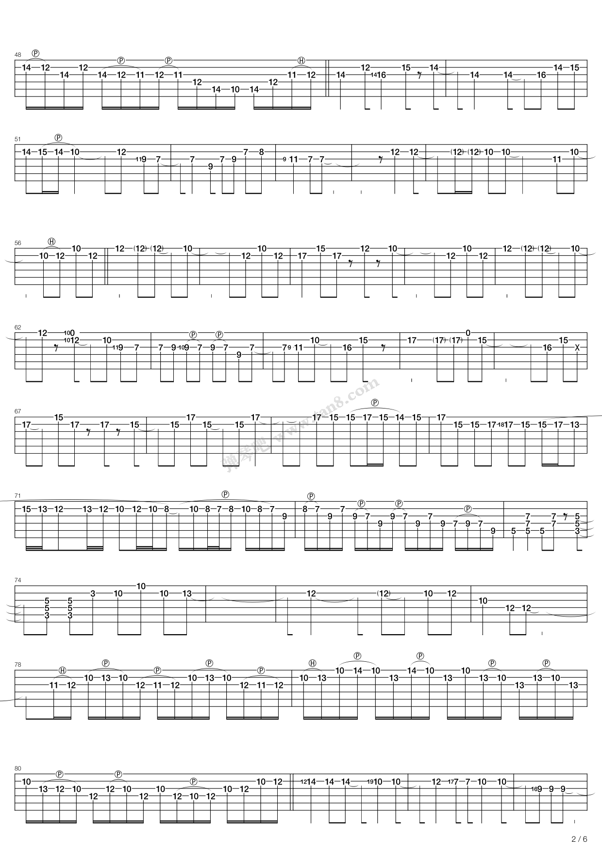 《on the way》,jack thammarat(六线谱 吉他谱吉他谱 第2页