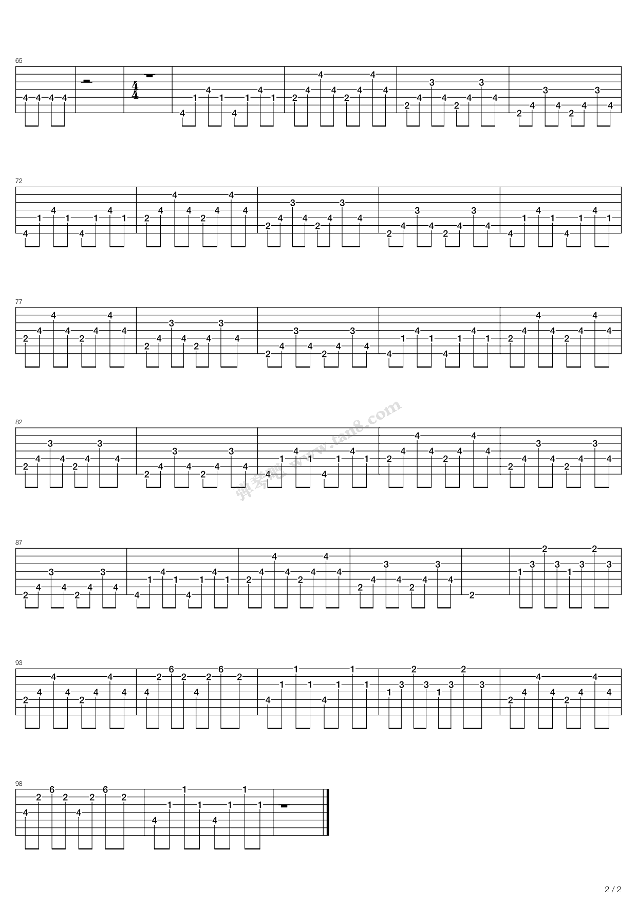 《Fade（Alan Walker）》,Alan Walker（六线谱 调六线吉他谱-虫虫吉他谱免费下载