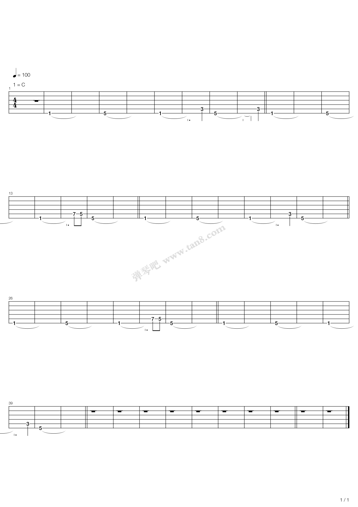 《intro》,the xx(六线谱 吉他谱吉他谱 第3页