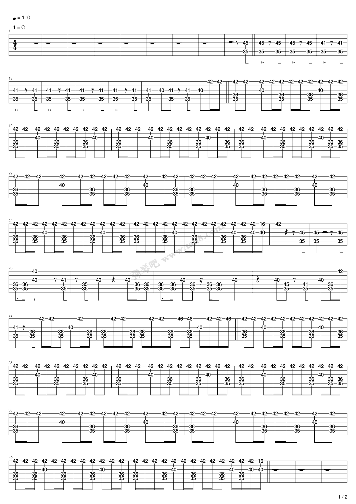 《intro》,the xx(六线谱 吉他谱吉他谱 第5页