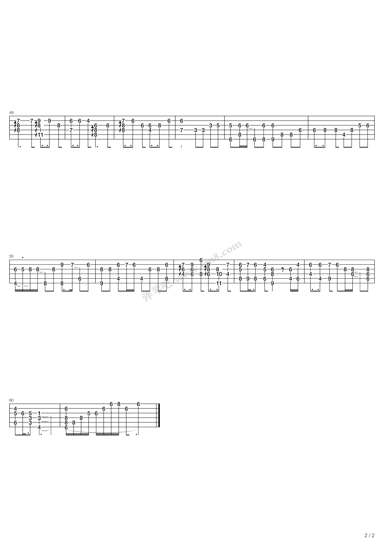 《信仰之名》,tfboys(六线谱 吉他谱吉他谱 第2页