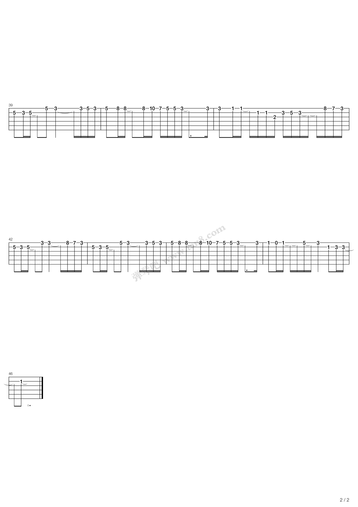 《honey》,王心凌(六线谱 吉他谱吉他谱 第6页