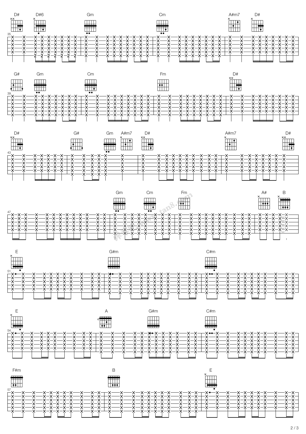 爱错 吉他谱-虫虫吉他谱免费下载