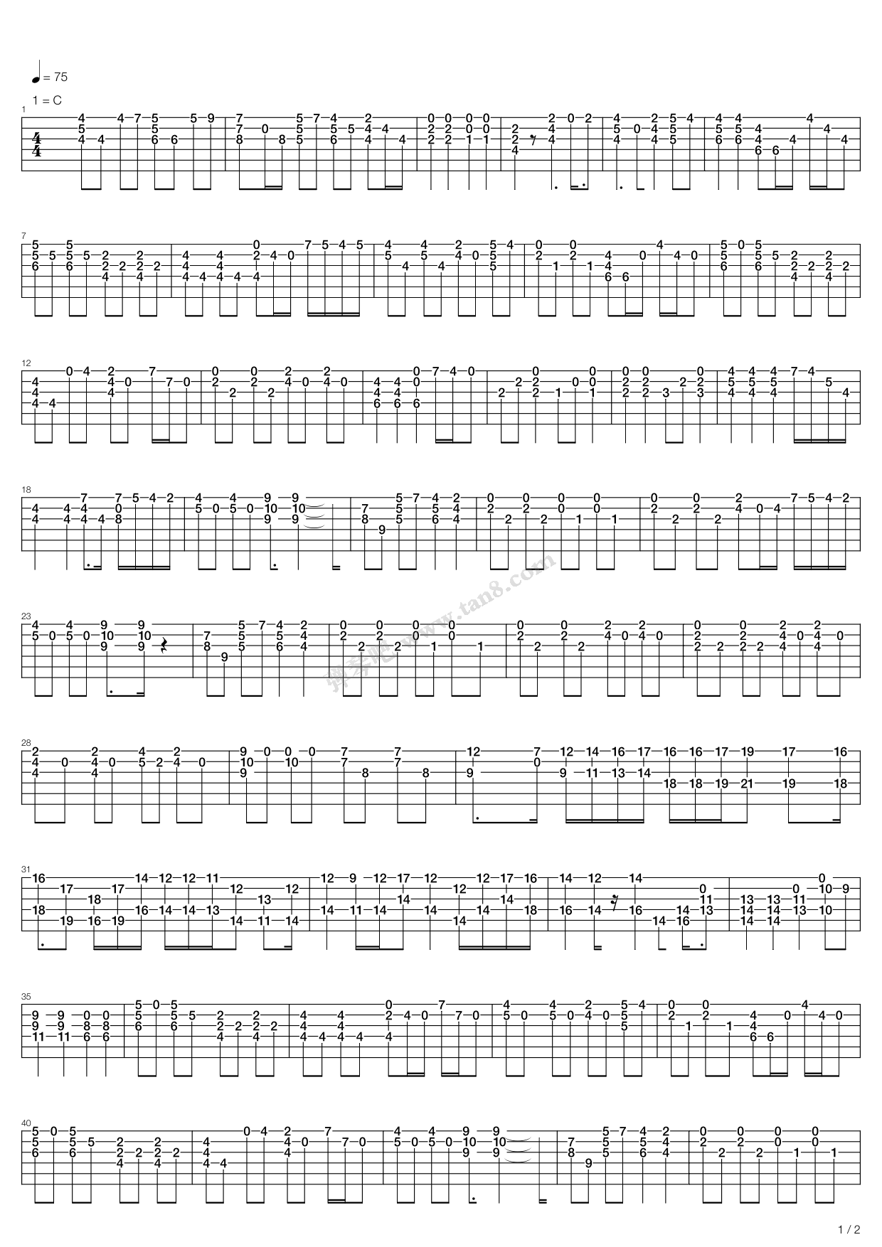 容祖儿 怯 吉他谱-虫虫吉他谱免费下载