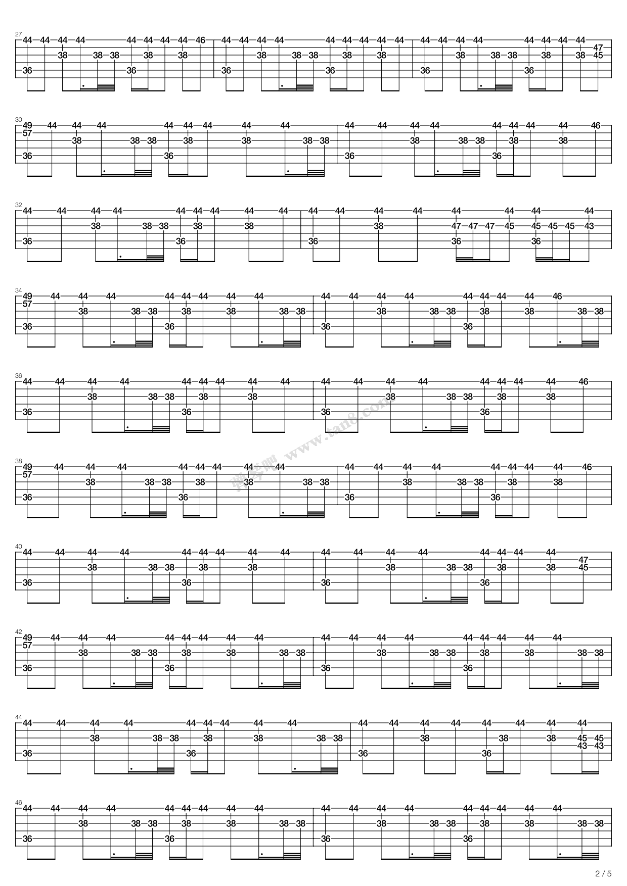 扫弦节奏型《早知》吉他谱弹唱练习 - C调六线谱图片谱 - 易谱库