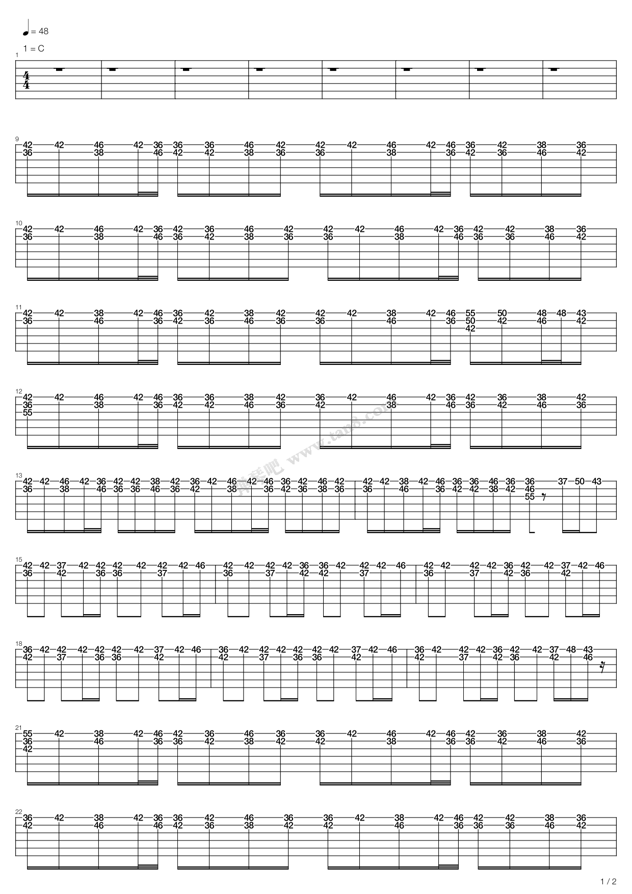 《邓丽君[海韵]》,邓丽君(六线谱 吉他谱吉他谱 第11页