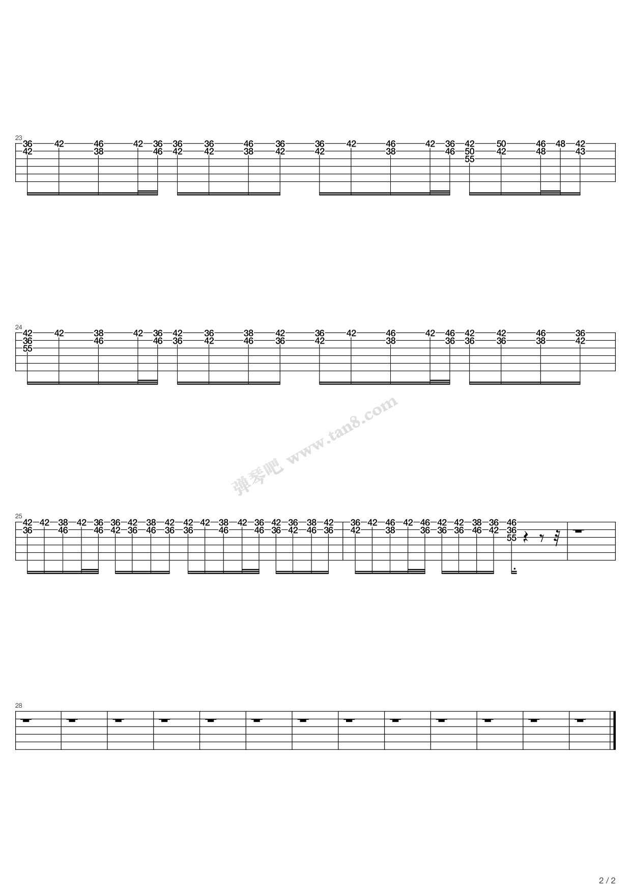 《邓丽君[海韵]》,邓丽君(六线谱 吉他谱吉他谱 第12页