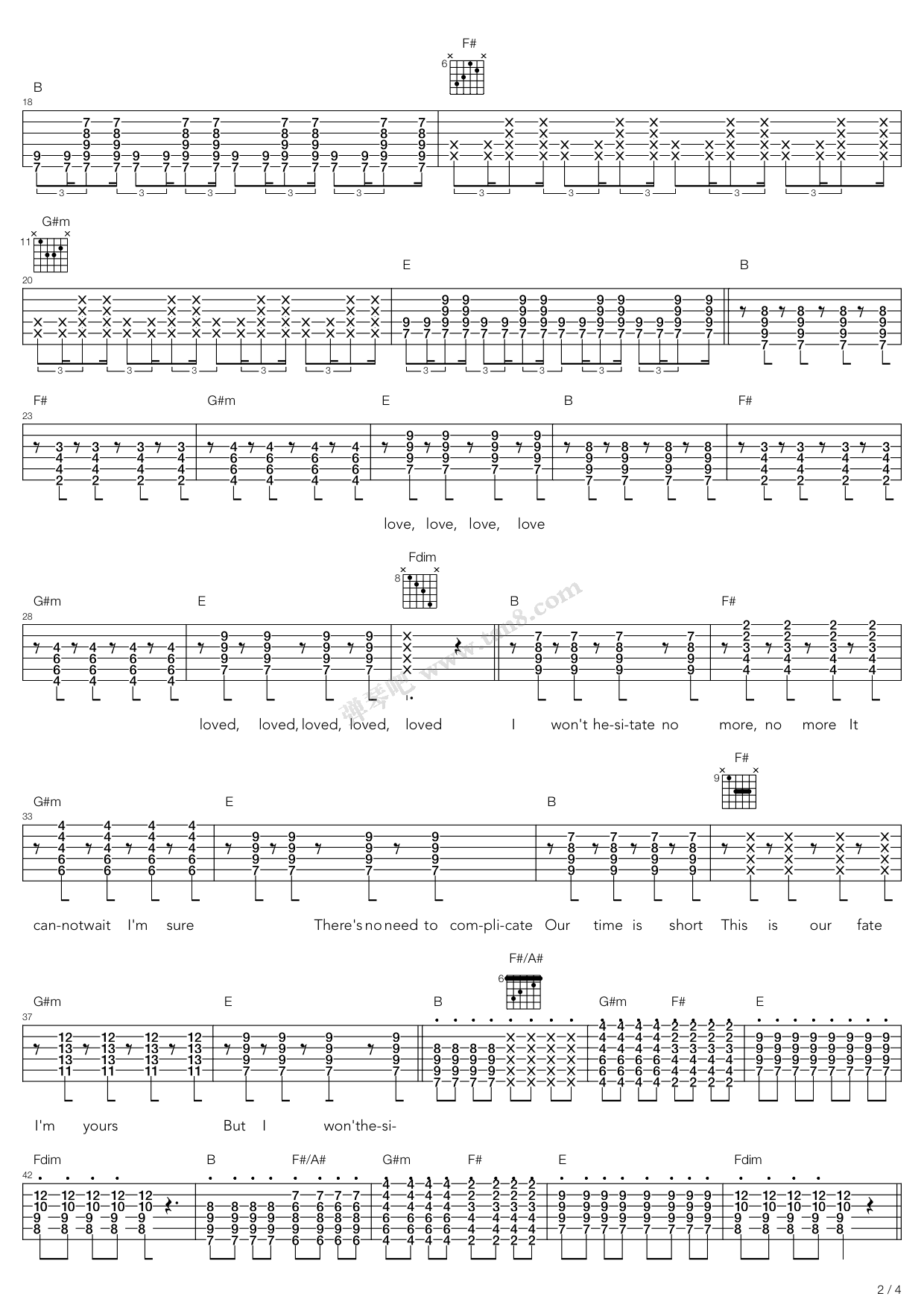 Im Yours Guitar Chords