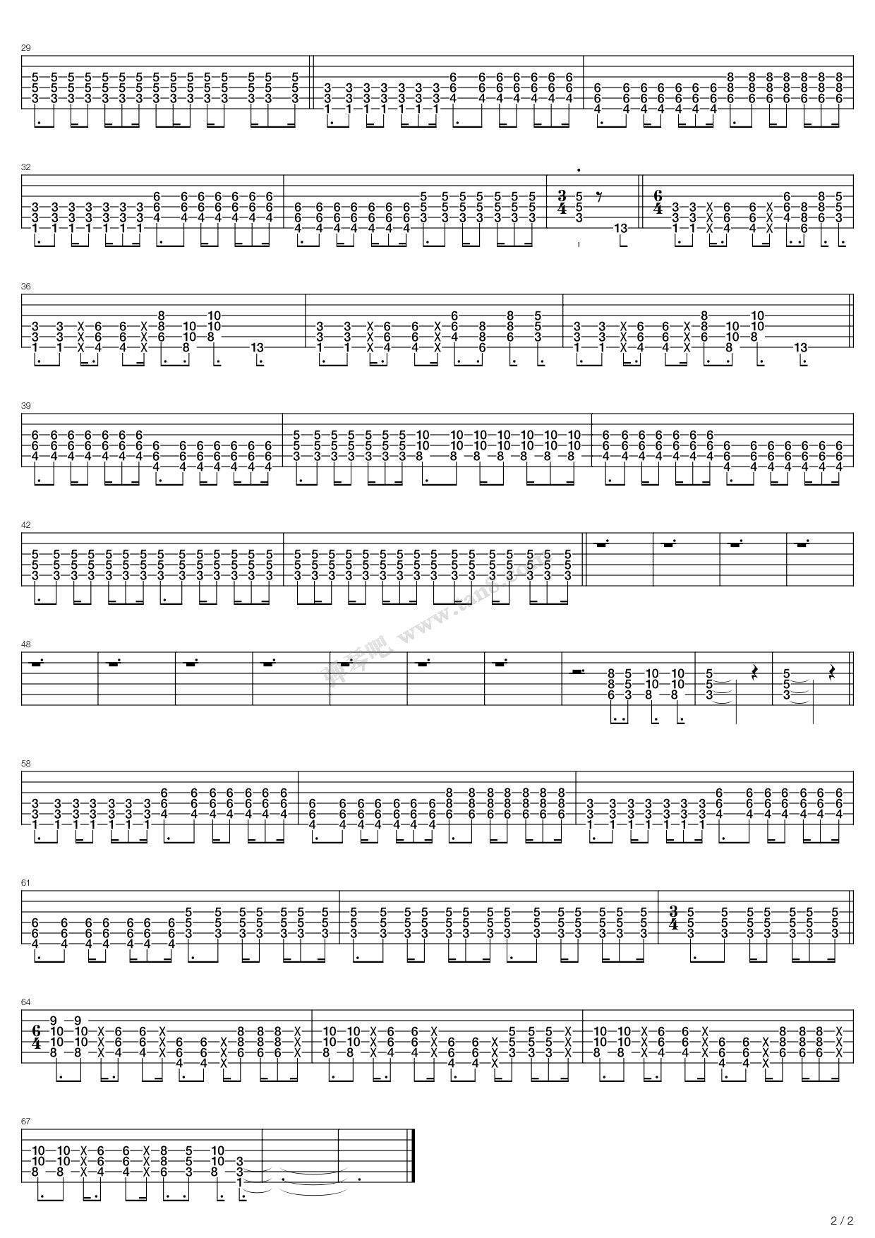 《holiday》,green day(绿日)(六线谱 吉他谱吉他谱 第4页