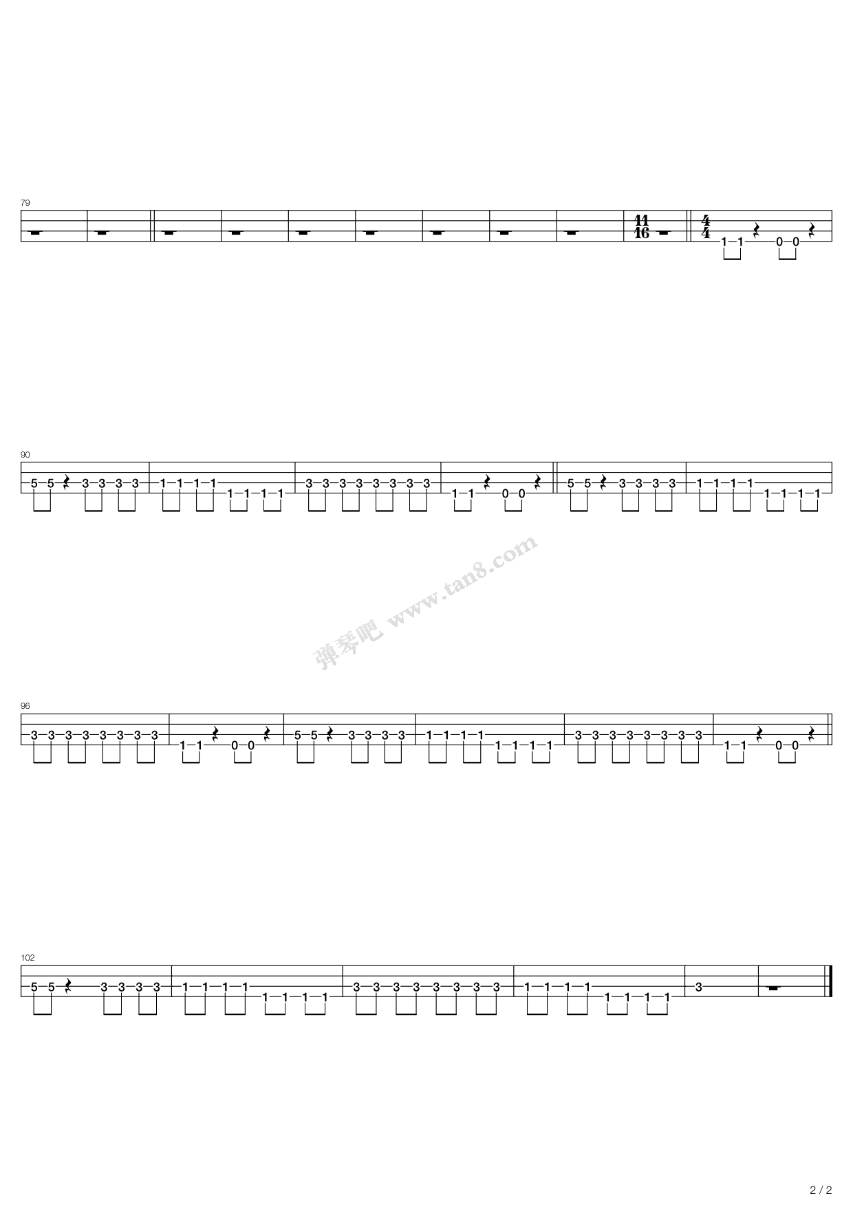 《21guns》,green day(六线谱 吉他谱吉他谱 第5页