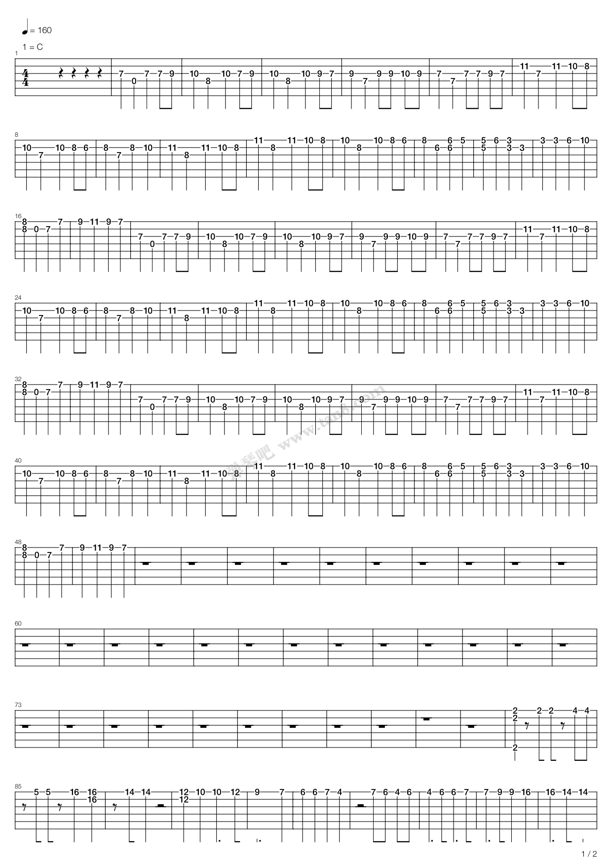 《the dawn 最经典版》,dreamtale(六线谱 吉他谱吉他谱 第1页