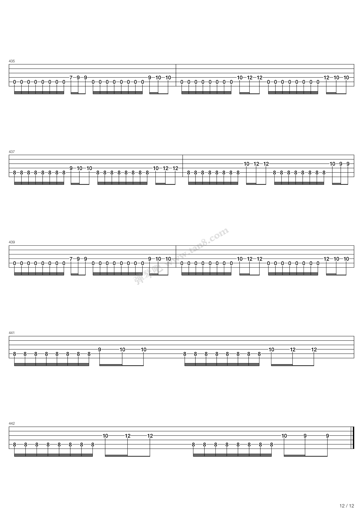 《death死亡乐队 - death medley》,death死亡乐队(六线谱 吉他谱吉他