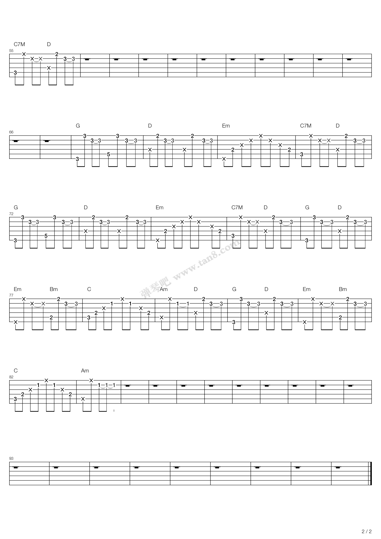 《beyond - 18》,beyond(六线谱 吉他谱吉他谱 第2页